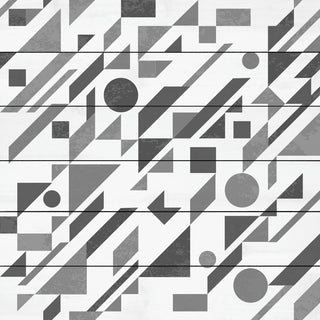 "Native Deconstruction" Painting Print on White Wood