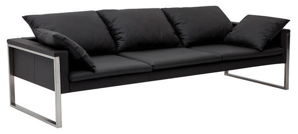 Go Large Triple Sofa, Cream Leather