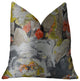 Fairy Garden Gray Yellow and Coral Handmade Luxury Pillow, 20"x30" Queen