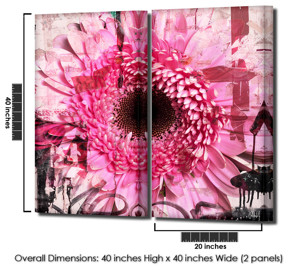 Painted Petals CI Canvas Art, 2-Piece Set
