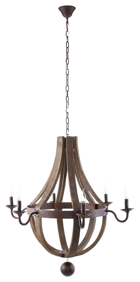 Modway Ballista Chandelier, Antique Brass