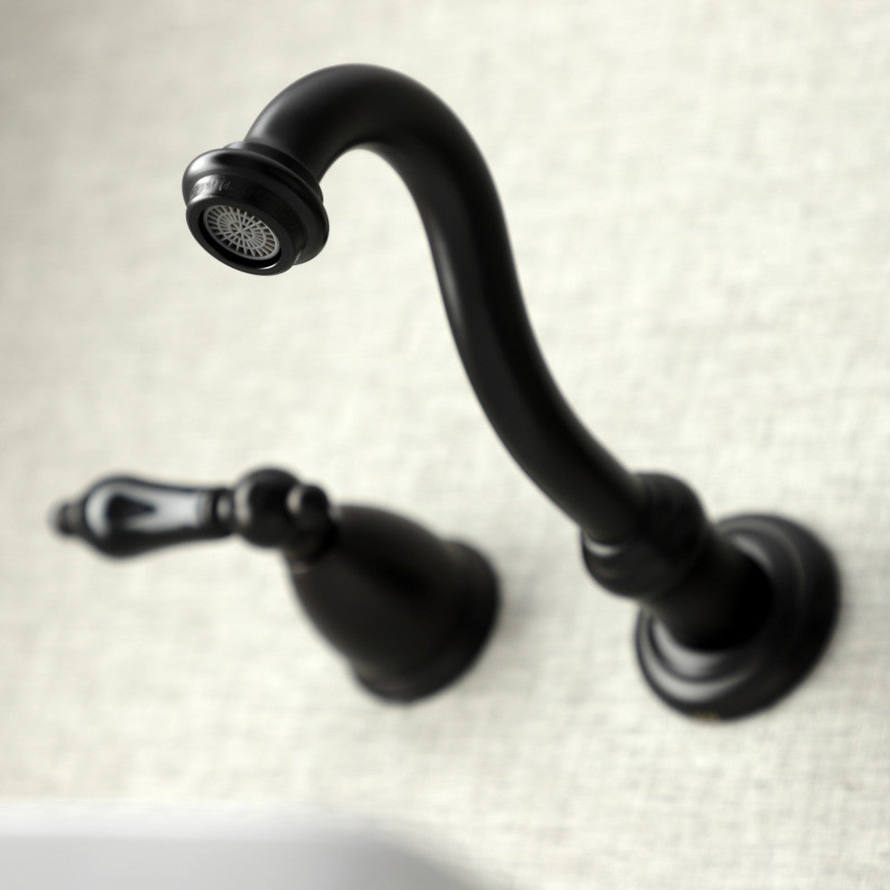 KS3125PKL Two-Handle Wall Mount Bathroom Faucet, Oil Rubbed Bronze
