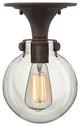 Hinkley Congress Globe Glass Flush Mount, Oil Rubbed Bronze