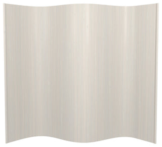 6' Tall Bamboo Wave Screen, White
