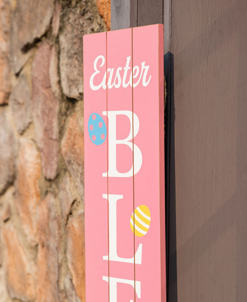 60" Easter Wooden Blessings Porch Sign