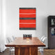 "Grey And Red Abstract 3" Fine Art Print