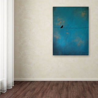 'Lone Bird Blue' Canvas Art by Nicole Dietz