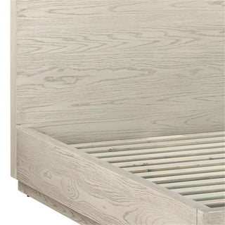 Armen Living Abbey King Modern Wood Platform Bed in Gray Oak
