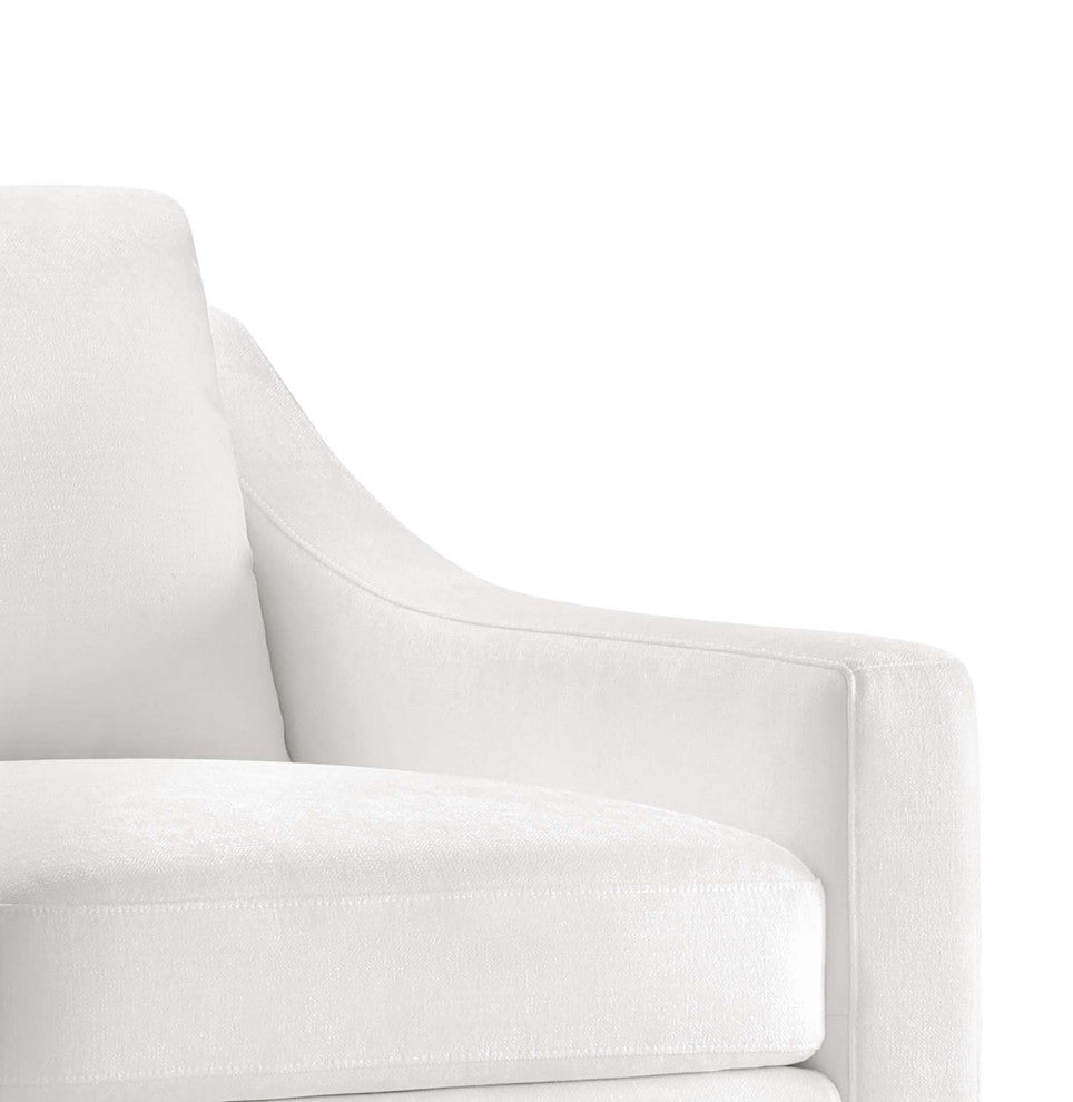 Garcelle Stain-Resistant Fabric Loveseat, White