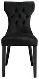 Silhouette Performance Velvet Dining Chairs, Set of 2, Black