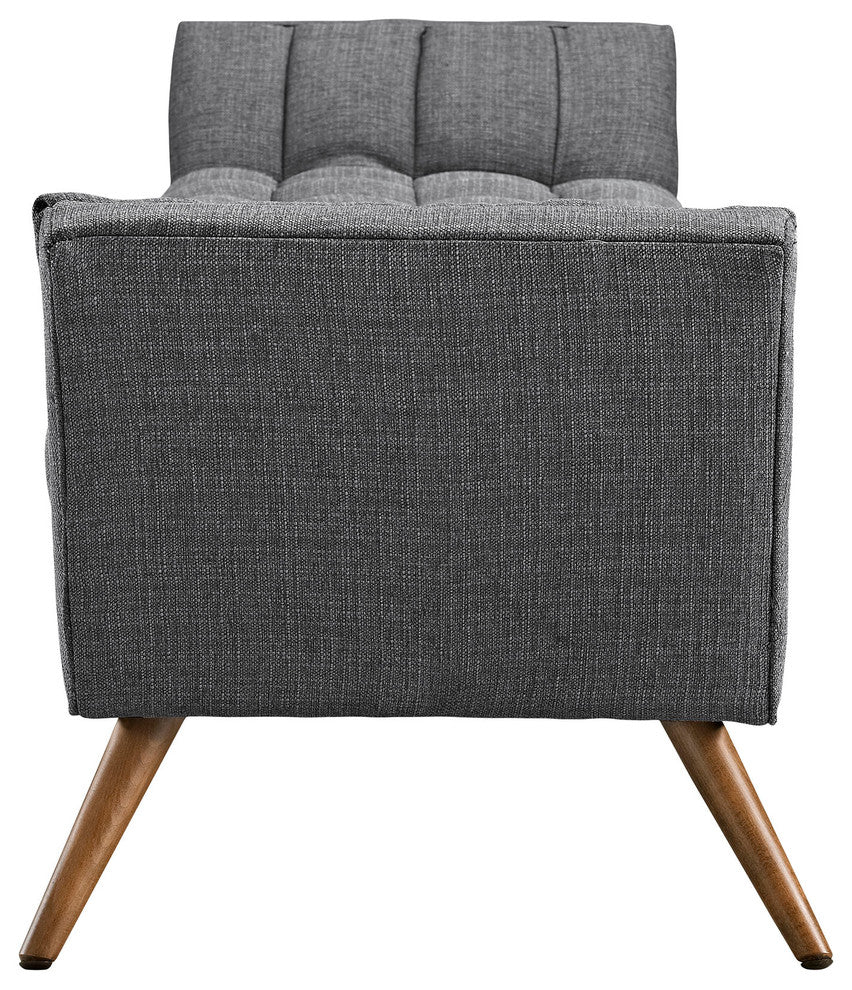 Response Upholstered Bench, Gray
