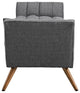 Response Upholstered Bench, Gray