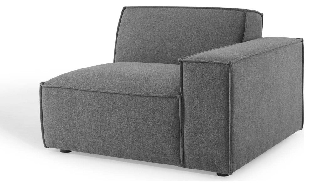 Modular Sofa, Charcoal Gray, Fabric, Modern, Lounge Cafe Hotel Hospitality