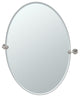Latitude II 32" Frameless Oval Mirror, Satin Nickel