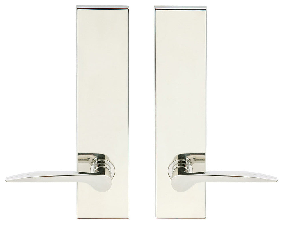Toronto Lever, Tubular Privacy, Polished Stainless Steel, 2-3/8" Backset