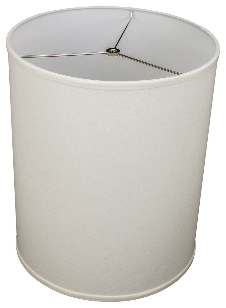Fenchel Shades, 14"x14"x18" Spider Attachment Drum Lamp Shade, Linen Cream