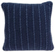 18" X 5" X 18" Transitional Blue Pillow Cover With Down Insert