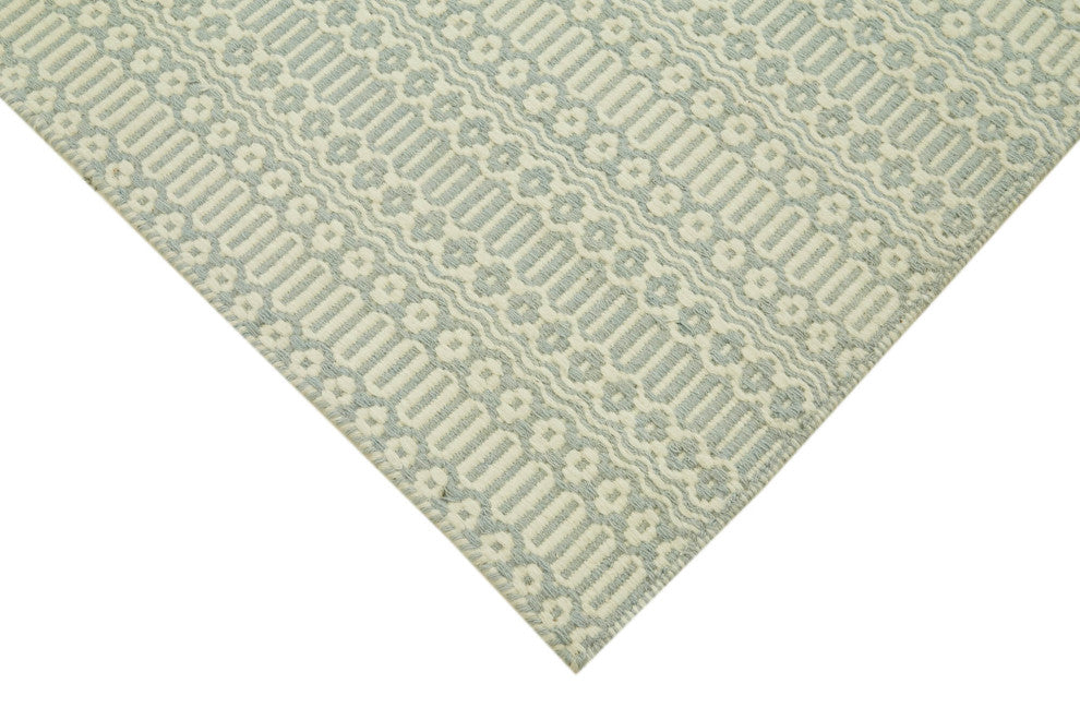 Rug N Carpet - Handmade Modern Design 8' 0'' x 10' 0'' Wool Flatweave Kilim Rug