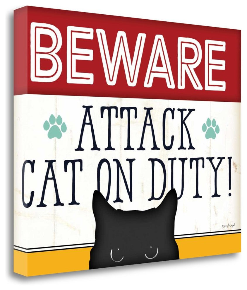 "Beware - Color" By Jennifer Pugh, Giclee Print on Gallery Wrap Canvas