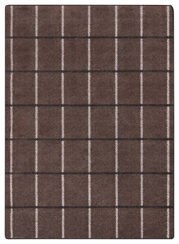 Joy Carpets Impressions New Haven Area Rug, Espresso, 5'4"x7'8"