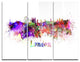 "London Skyline" Glossy Metal Wall Art, 3 Panels, 36"x28"
