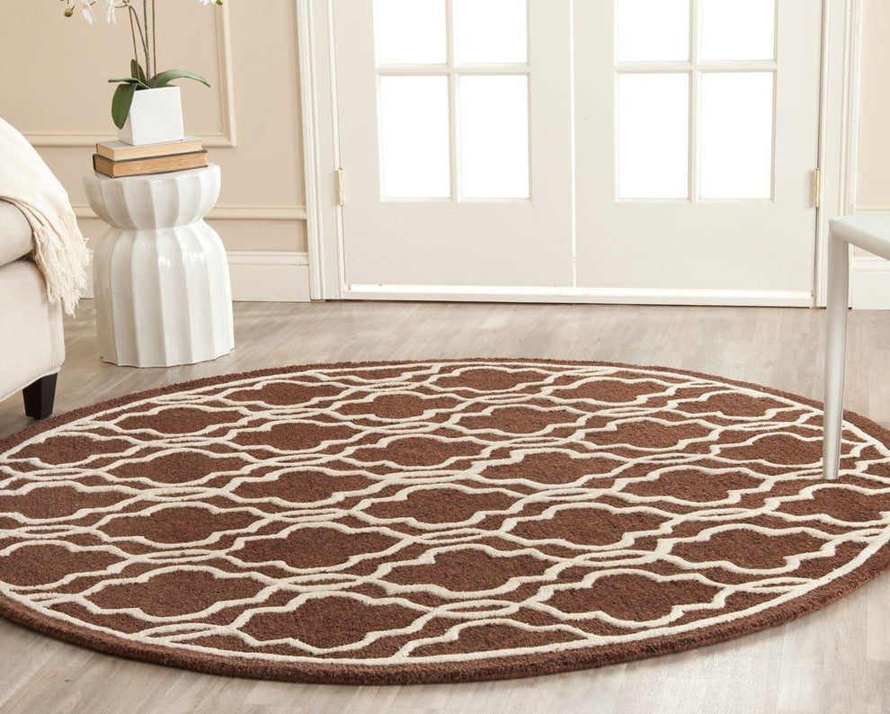 Safavieh Cambridge CAM131H 6'' Round Dark Brown Rug