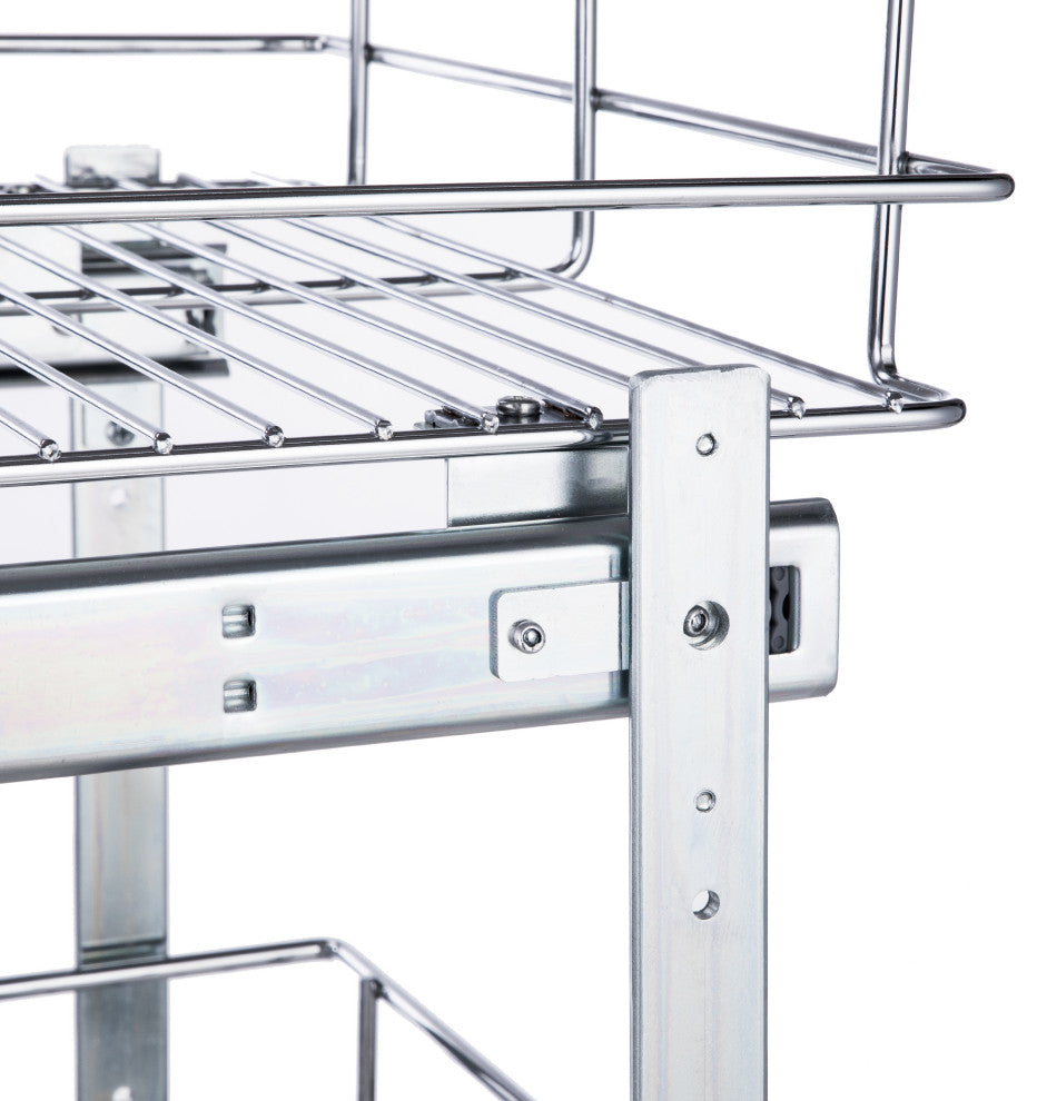 Home Zone Living Pull Out Drawer Cabinet Organizer, 2-Tier, 14 in. W x 20 in. D