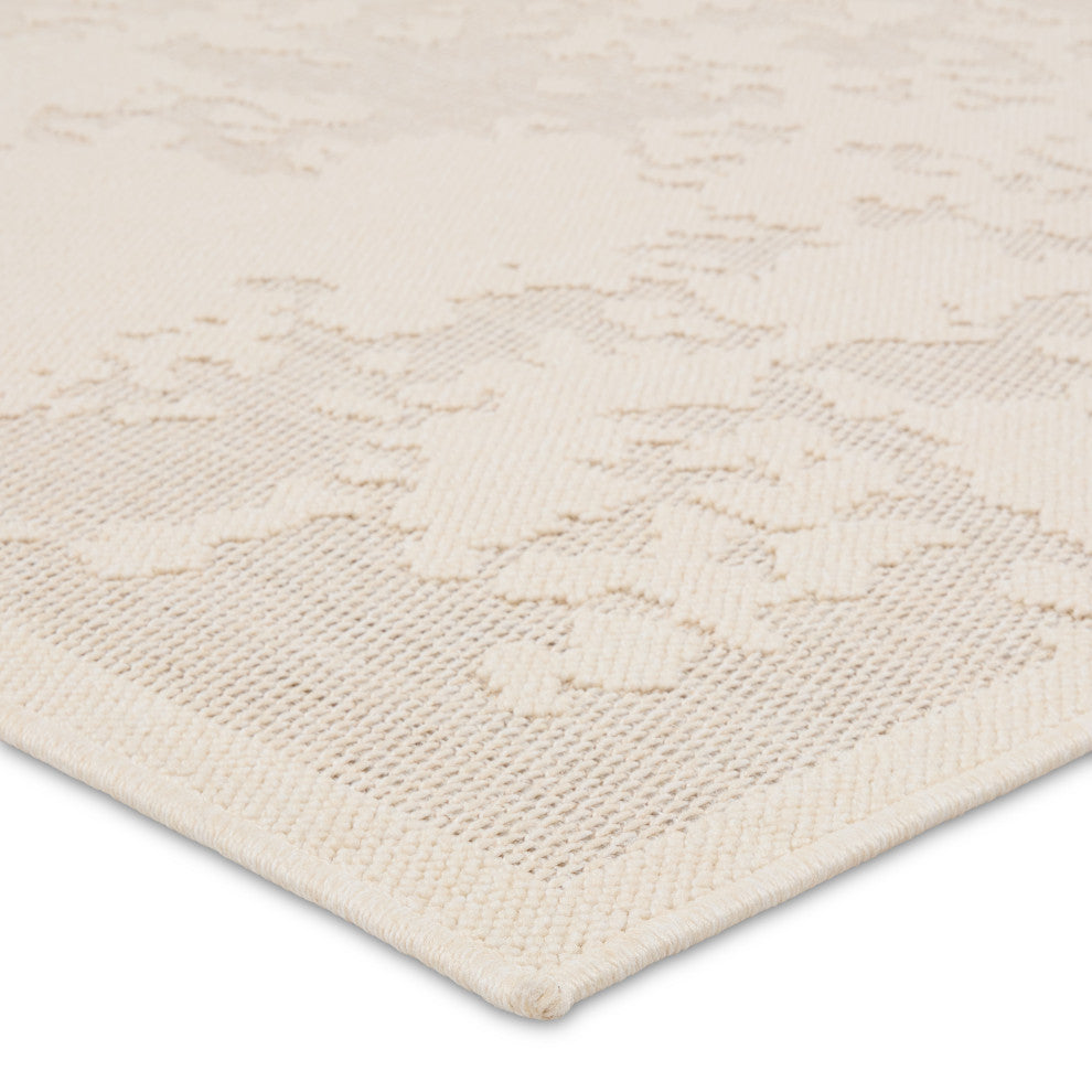 Vibe Paradox Indoor/Outdoor Abstract Cream Runner Rug 3'X8'