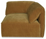 Divani Casa Gene Modern Ochre Fabric Modular Corner Sectional Seat