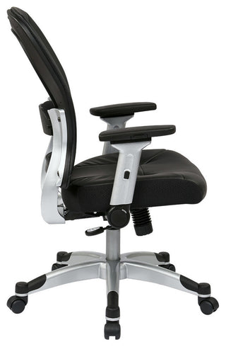 Professional Light Air Grid Back and Bonded Leather Seat Chair