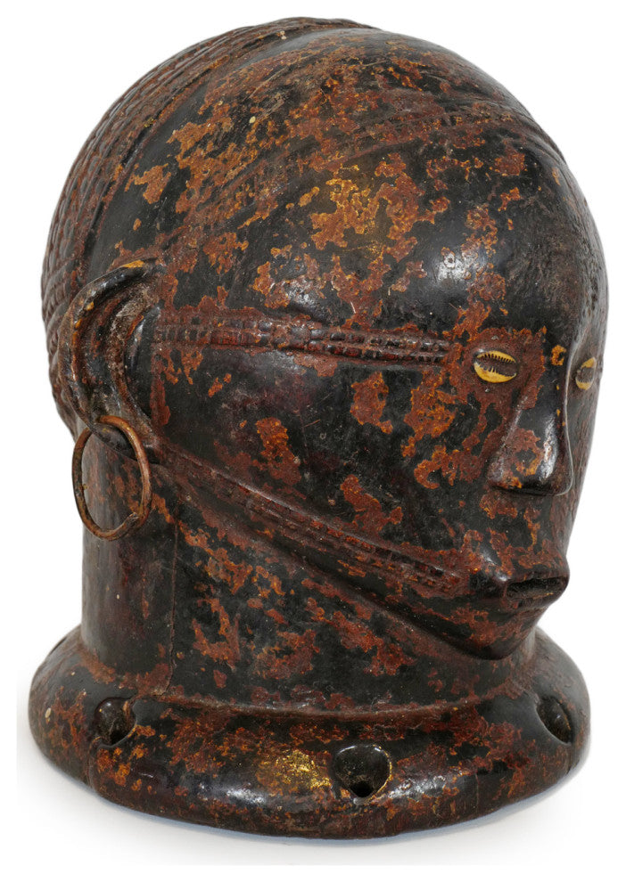 Consigned Tanzania Helmet Mask on Stand