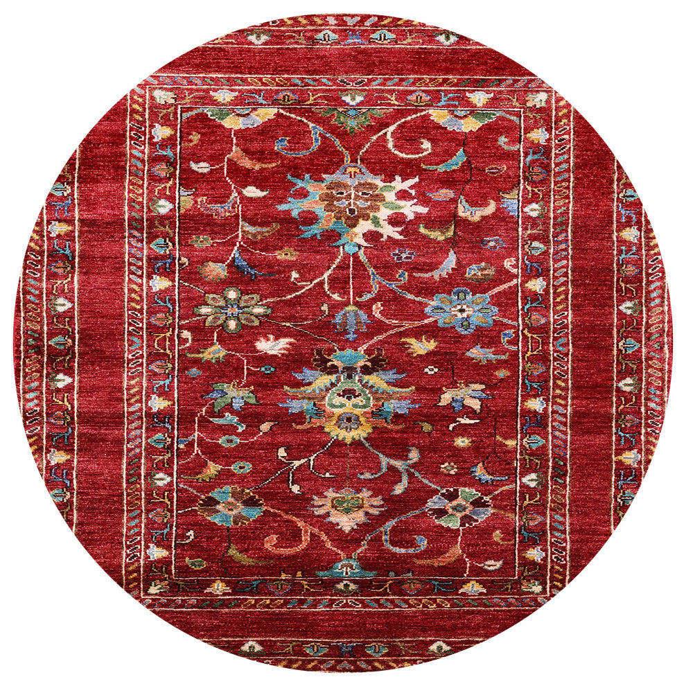 Ahgly Company Indoor Round Mid-Century Modern Area Rugs, 6' Round