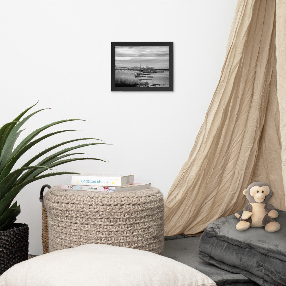 Historic New Castle 2 Coastal Landscape Framed Photo Paper Wall Art Prints, Black, 8" X 10"