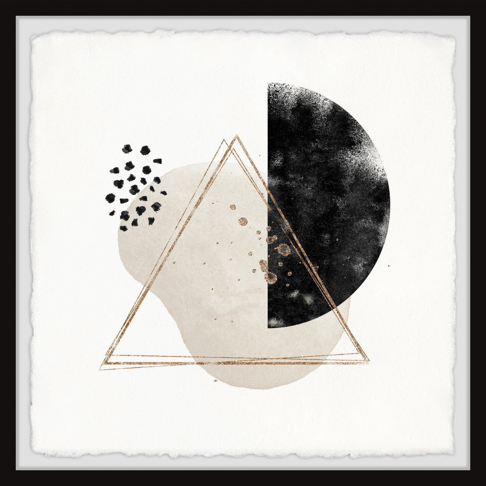 "Reappearing Triangle" Framed Painting Print, 18x18