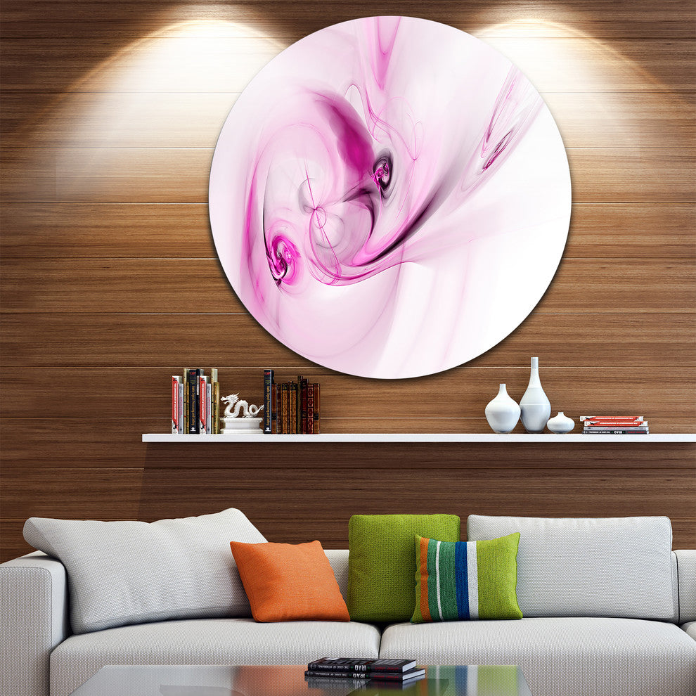 Spiral Nebula Space Magenta, Abstract Digital Disc Metal Wall Art, 23"