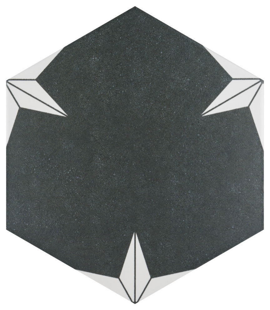 Stella Hex Night Porcelain Floor and Wall Tile