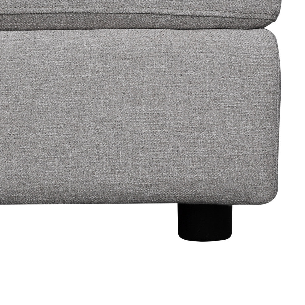 Elizabeth Stain-Resistant Fabric Oversized Armchair and Ottoman Set, Light Grey