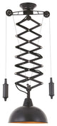 Elegant Lighting Industrial Pendant Lamp, Black Finish