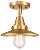 Innovations 447-1C-SG-M4-LED Railroad 1 Light 8" Flush Mount, Satin Gold