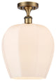 Innovations 516-1C-BB-G461-12 1 Light Semi-Flush Mount, Brushed Brass