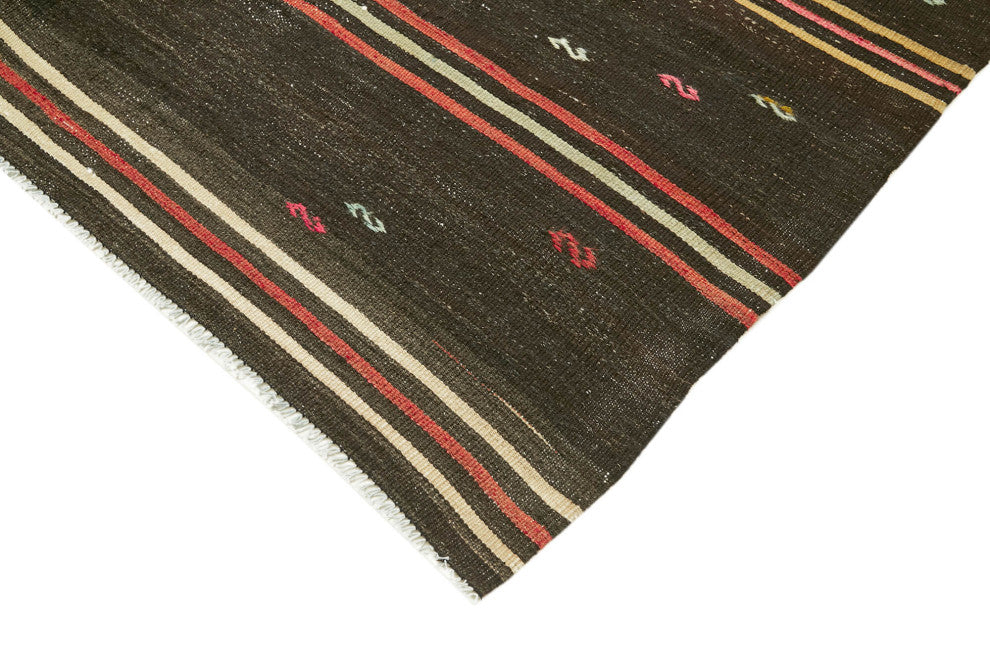 Rug N Carpet - Handmade Turkish 6' 11'' x 11' 4'' Vintage Goat Hair Kilim Rug