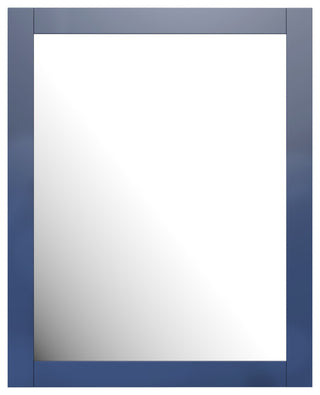 Eviva Navy 24" x 30" Rectangular Blue Wooden Framed Mirror