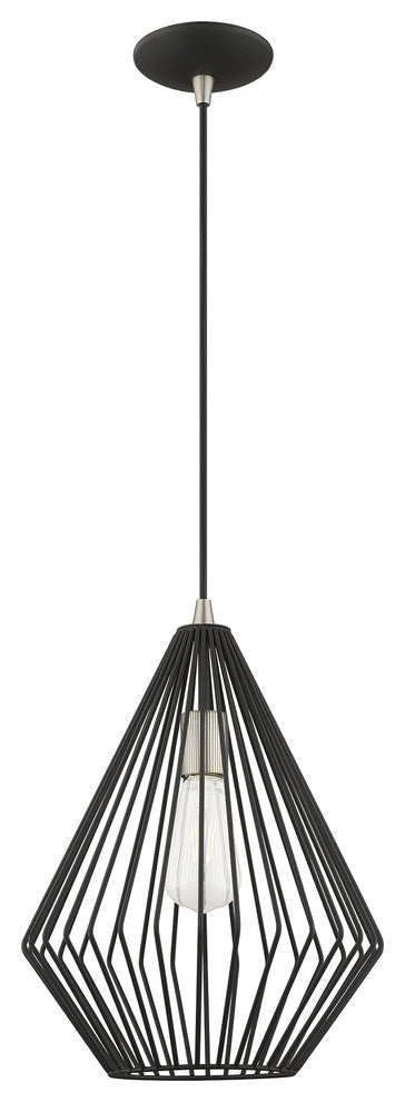 Livex Lighting Black 1-Light Mini Pendant