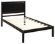 Gewnee Platform Bed Frame with Headboard , Wood Slat Support in Espresso