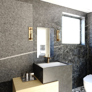 Vaxcel Lighting W0425 Bari 14" Tall Bathroom Sconce - Satin Brass