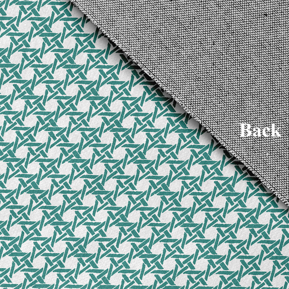 Rattan Geometric Rug, Desert Turquoise, 4'x6'