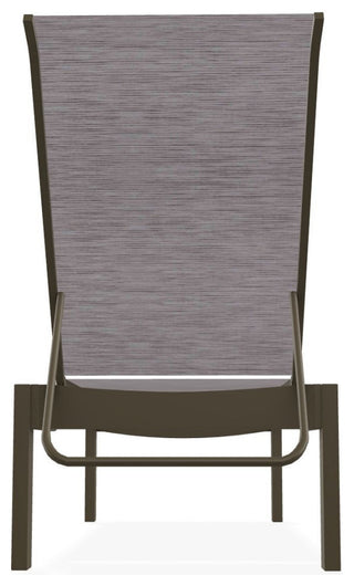 Leeward Sling Stackable Outdoor Chaise Lounge, Fossil/Beachwood