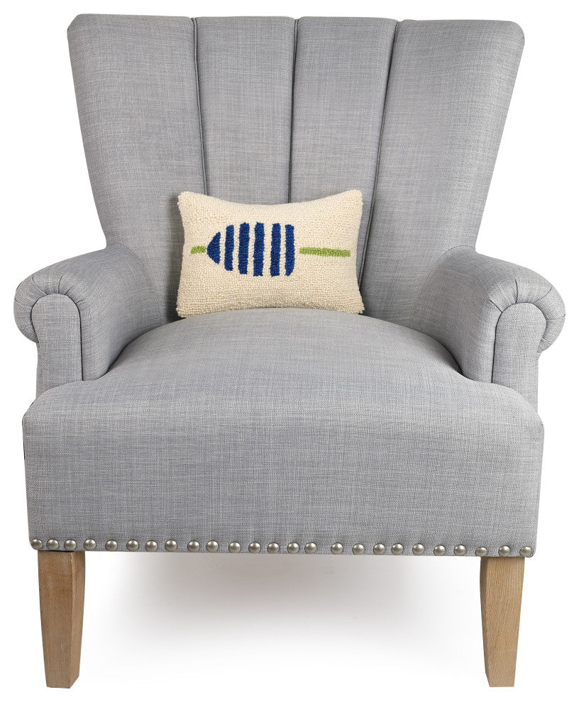 Navy Stripe Buoy Hook Pillow