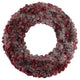 Wine Burgundy Glitter Pine Cone Artificial Christmas Wreath, Unlit, 18"