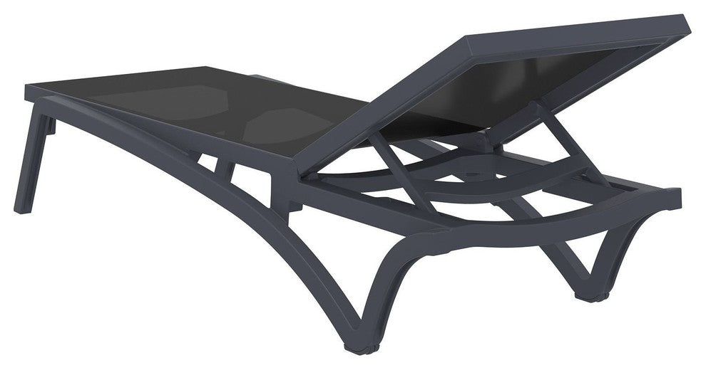 Compamia Pacific Sling Chaise Lounges, Dark Gray